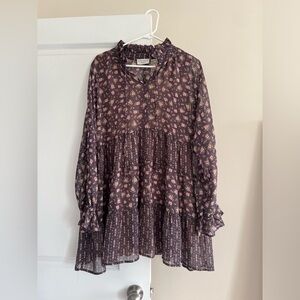 Purple floral dress